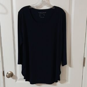 Susan Graver Navy Blue Blouse